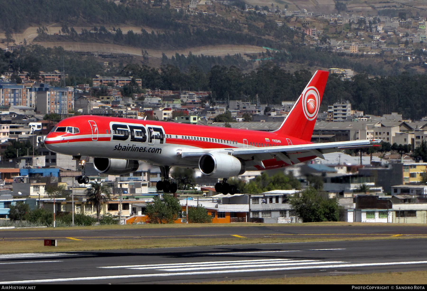 Aircraft Photo of YV-2243 | Boeing 757-236 | SBA Airlines | AirHistory.net #398455