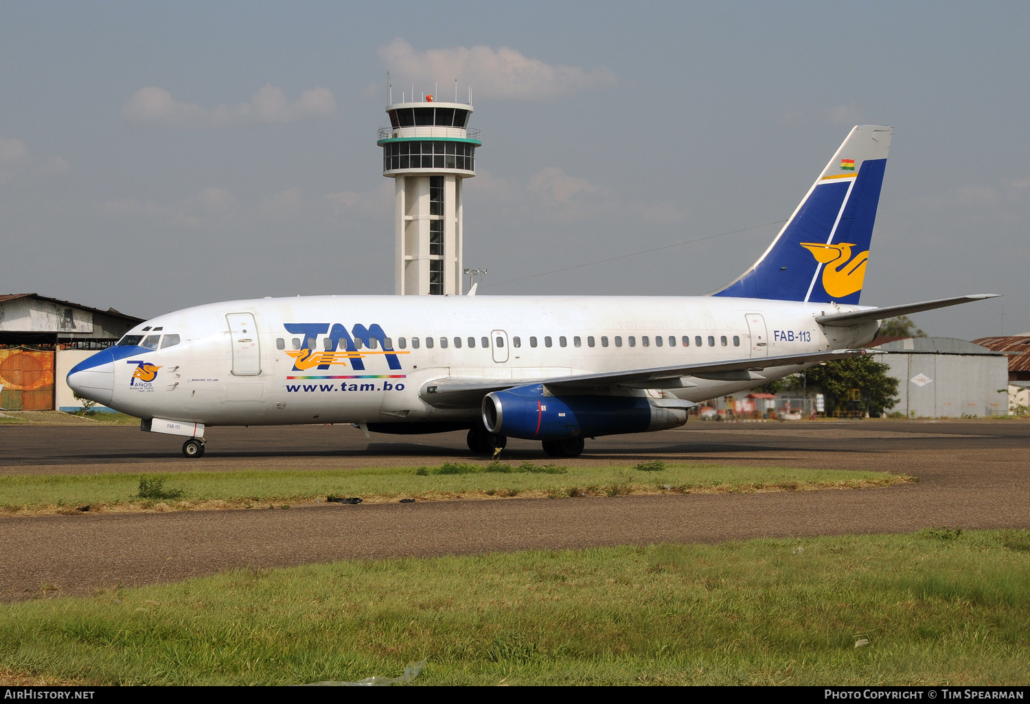 Aircraft Photo of FAB-113 | Boeing 737-2Q3/Adv | Bolivia - Transporte Aéreo Militar | AirHistory.net #398495