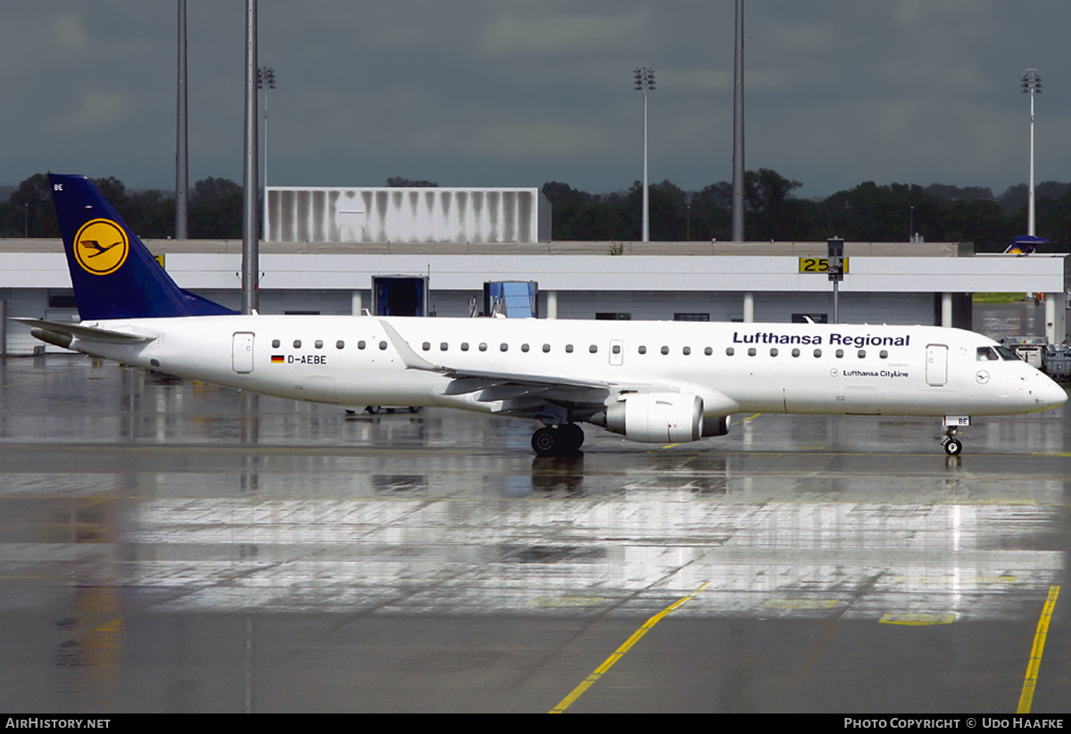 Aircraft Photo of D-AEBE | Embraer 195LR (ERJ-190-200LR) | Lufthansa Regional | AirHistory.net #398554