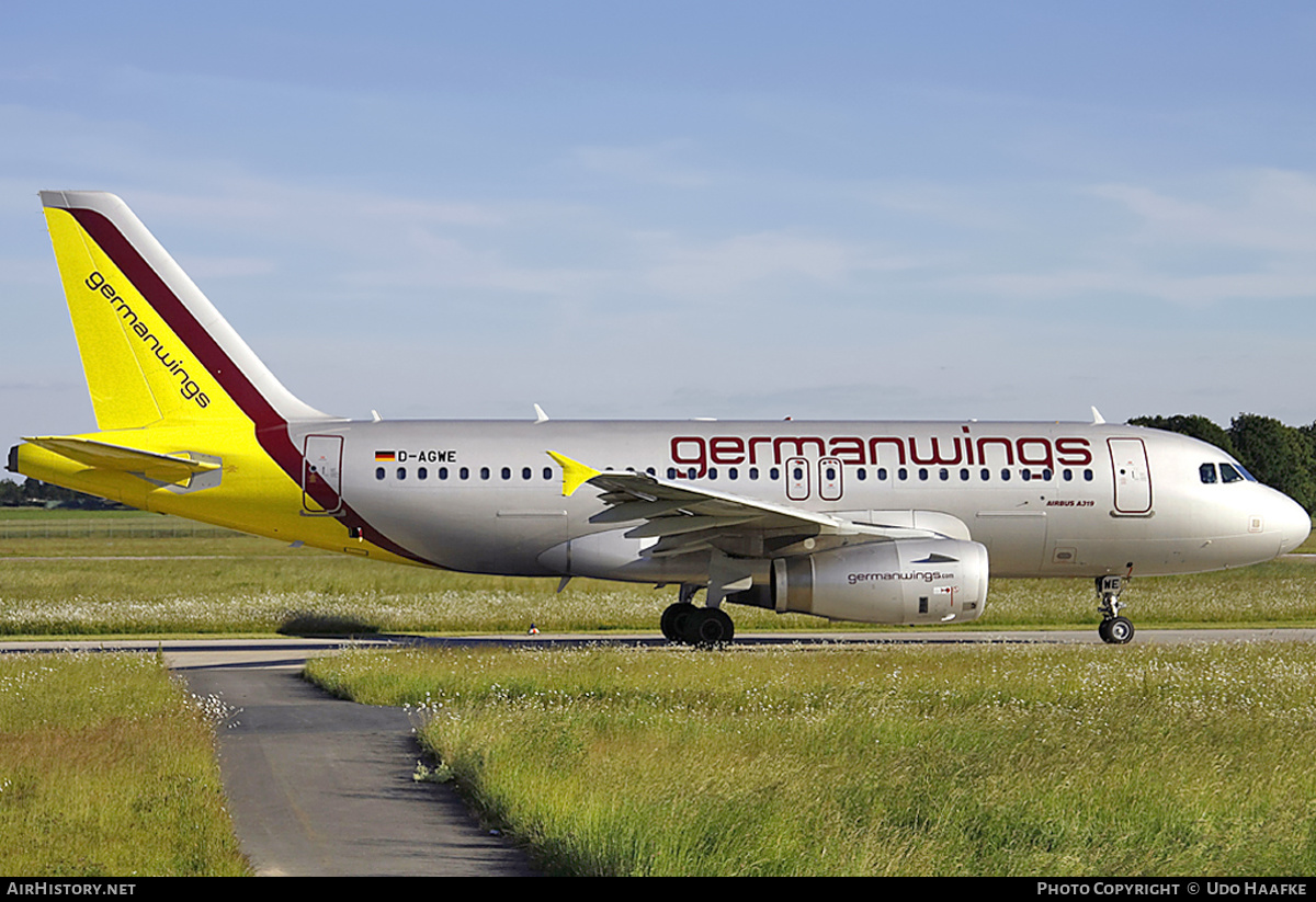 Aircraft Photo of D-AGWE | Airbus A319-132 | Germanwings | AirHistory.net #398620
