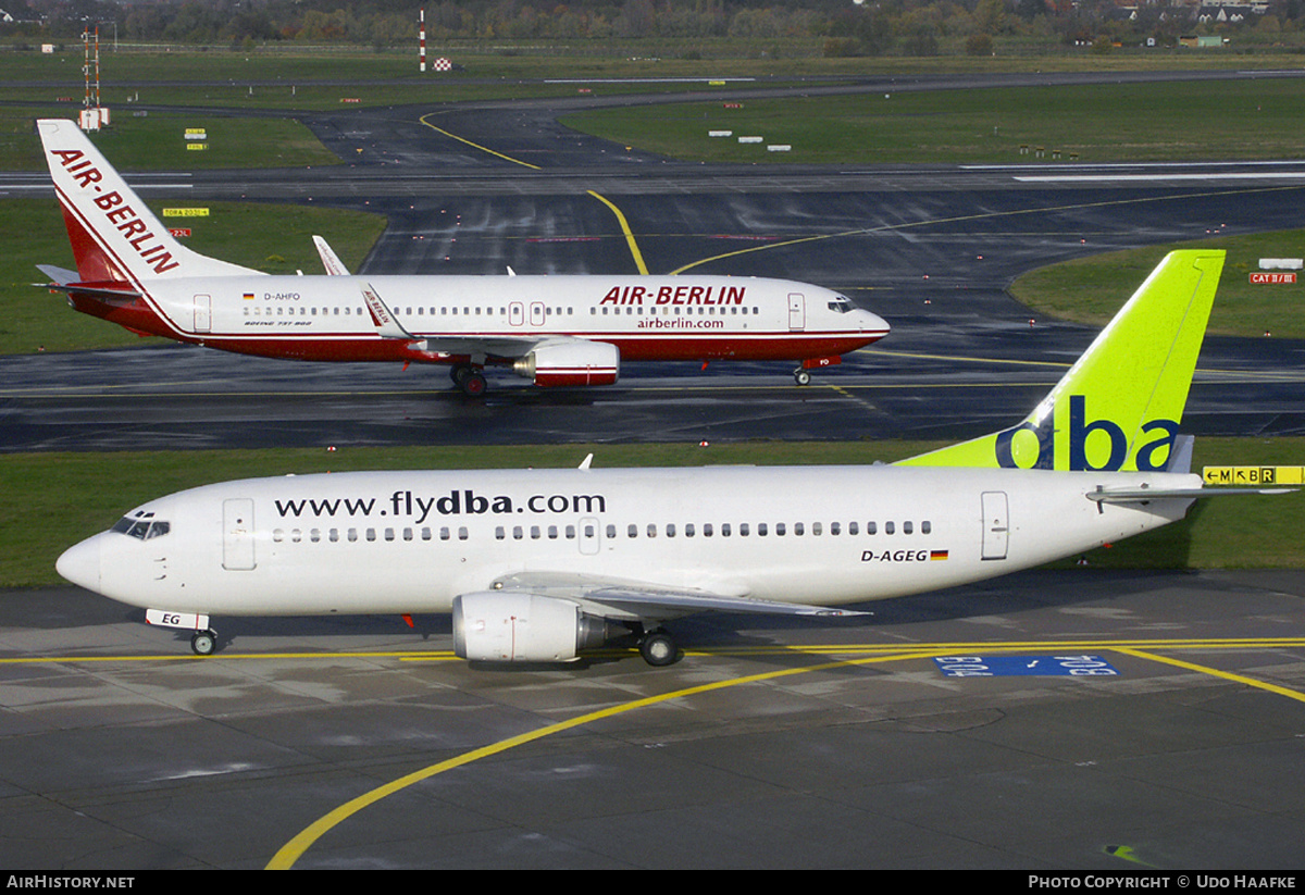 Aircraft Photo of D-AGEG | Boeing 737-35B | DBA - Deutsche BA | AirHistory.net #398625