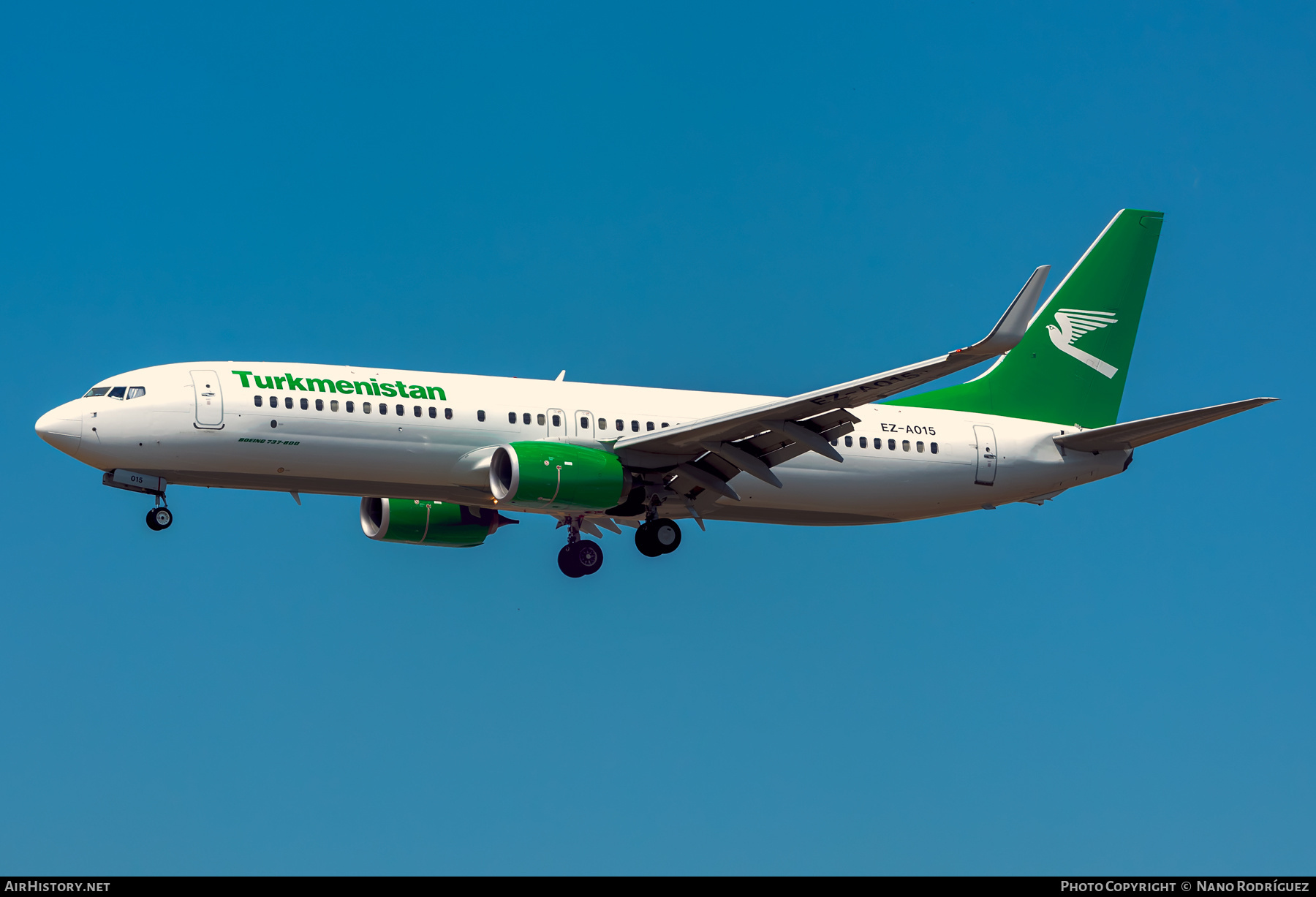 Aircraft Photo of EZ-A015 | Boeing 737-82K | Turkmenistan Airlines | AirHistory.net #398763