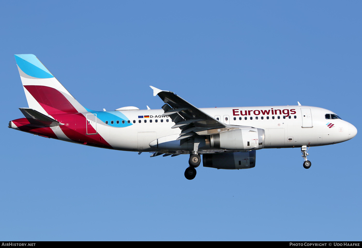 Aircraft Photo of D-AGWU | Airbus A319-132 | Eurowings | AirHistory.net #398902