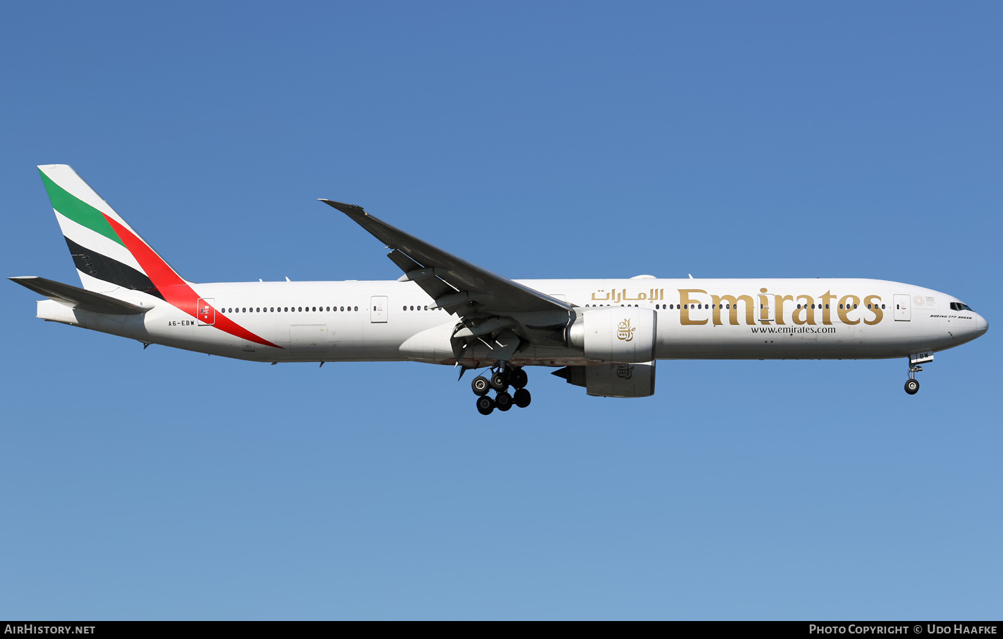 Aircraft Photo of A6-EBW | Boeing 777-36N/ER | Emirates | AirHistory.net #398968