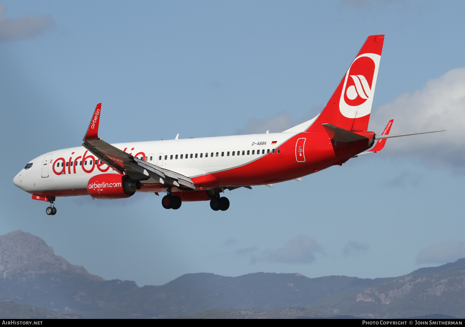 Aircraft Photo of D-ABBK | Boeing 737-8BK | Air Berlin | AirHistory.net #399164