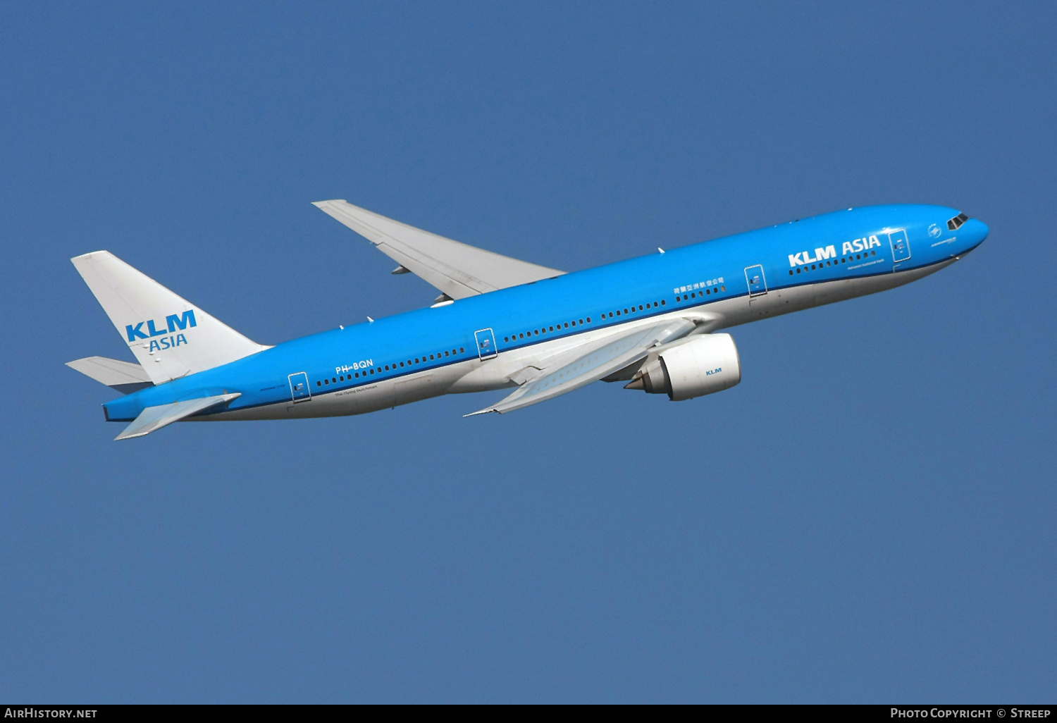 Aircraft Photo of PH-BQN | Boeing 777-206/ER | KLM Asia | AirHistory.net #399302