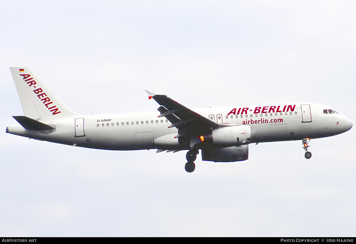 Aircraft Photo of D-ANNF | Airbus A320-232 | Air Berlin | AirHistory.net #399315