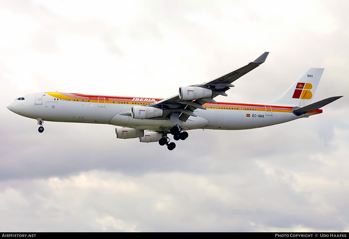 Aircraft Photo of EC-GHX | Airbus A340-313 | Iberia | AirHistory.net #399369