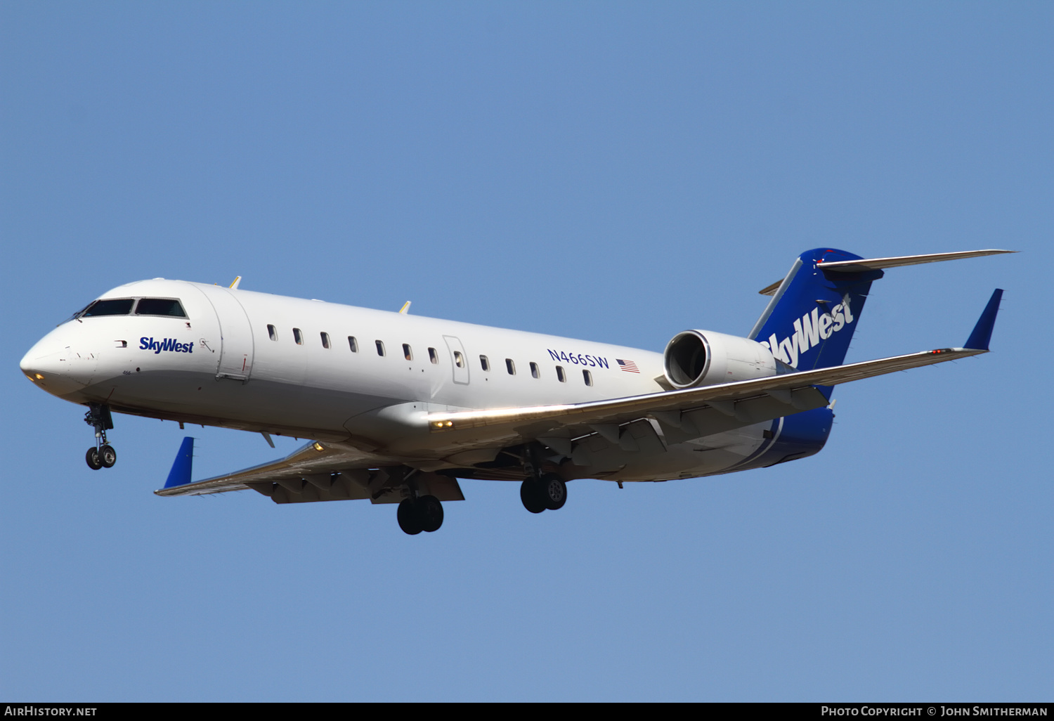 Aircraft Photo of N466SW | Bombardier CRJ-200ER (CL-600-2B19) | SkyWest Airlines | AirHistory.net #399404