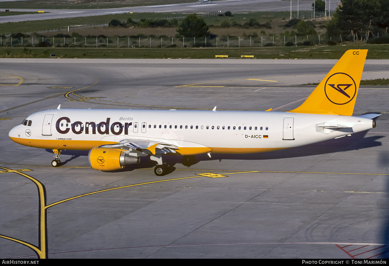 Aircraft Photo of D-AICC | Airbus A320-212 | Condor Berlin | AirHistory.net #399422