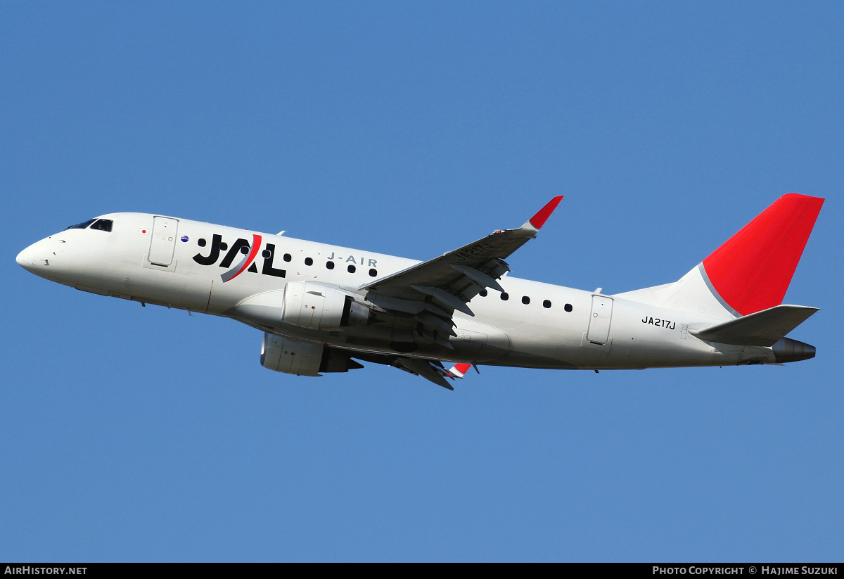 Aircraft Photo of JA217J | Embraer 170STD (ERJ-170-100STD) | Japan Airlines - JAL | AirHistory.net #399449