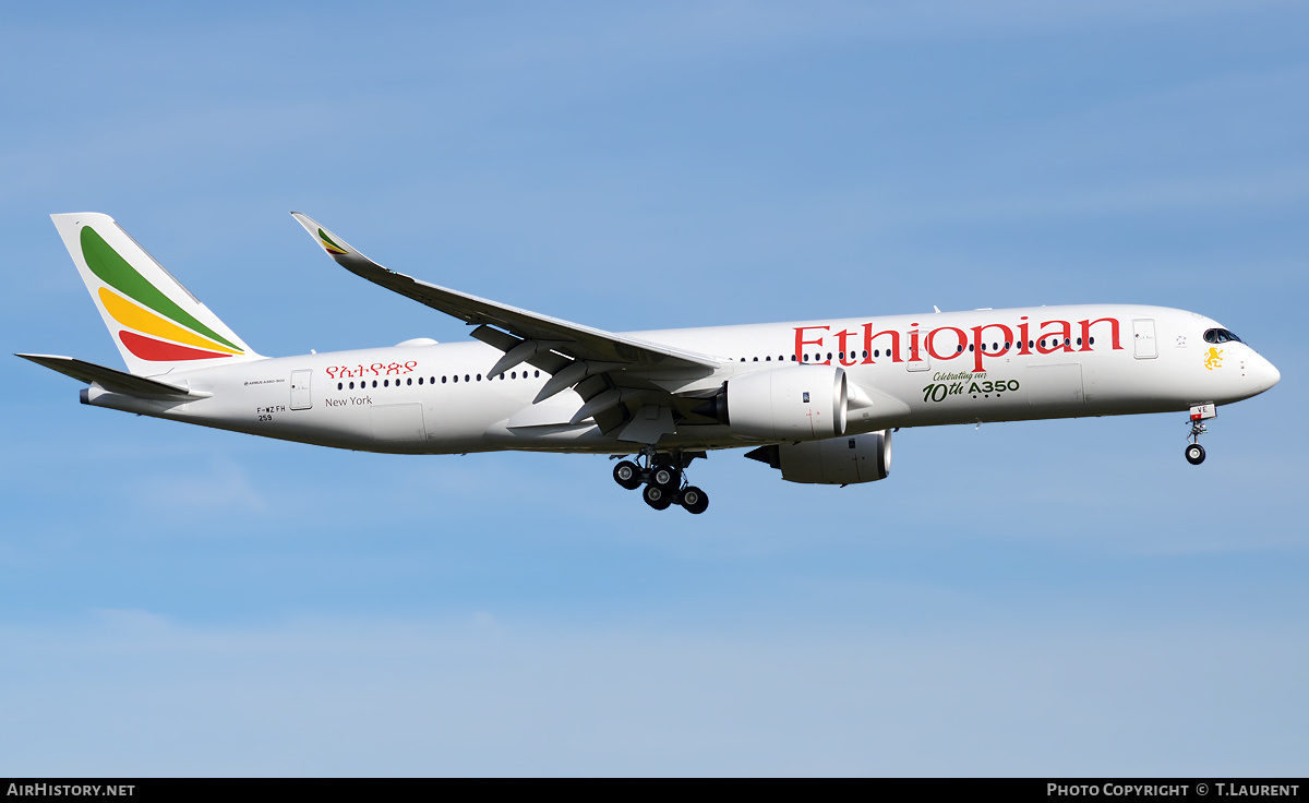 Aircraft Photo of F-WZFH | Airbus A350-941 | Ethiopian Airlines | AirHistory.net #399628