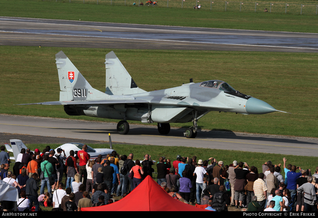 Aircraft Photo of 3911 | Mikoyan-Gurevich MiG-29AS (9-12AS) | Slovakia - Air Force | AirHistory.net #399690