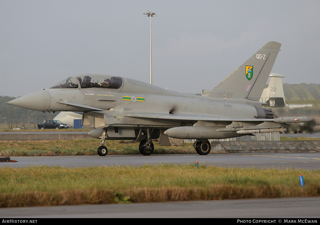 Aircraft Photo of ZJ814 | Eurofighter EF-2000 Typhoon T1A | UK - Air Force | AirHistory.net #399827