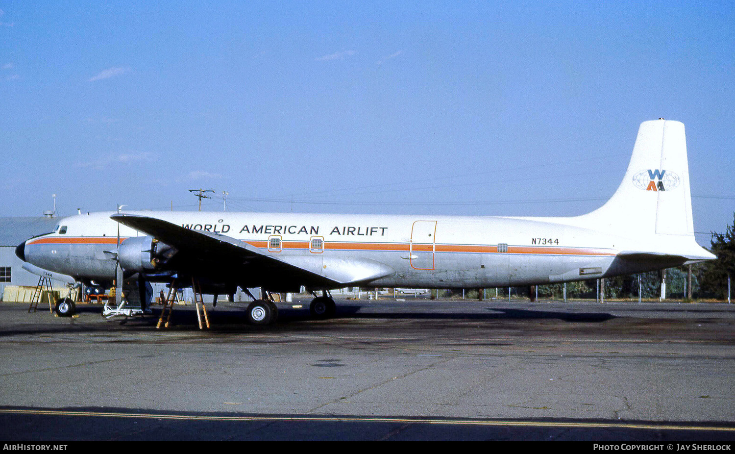 Aircraft Photo of N7344 | Douglas DC-7C(F) | World American Airlift - WAA | AirHistory.net #399839