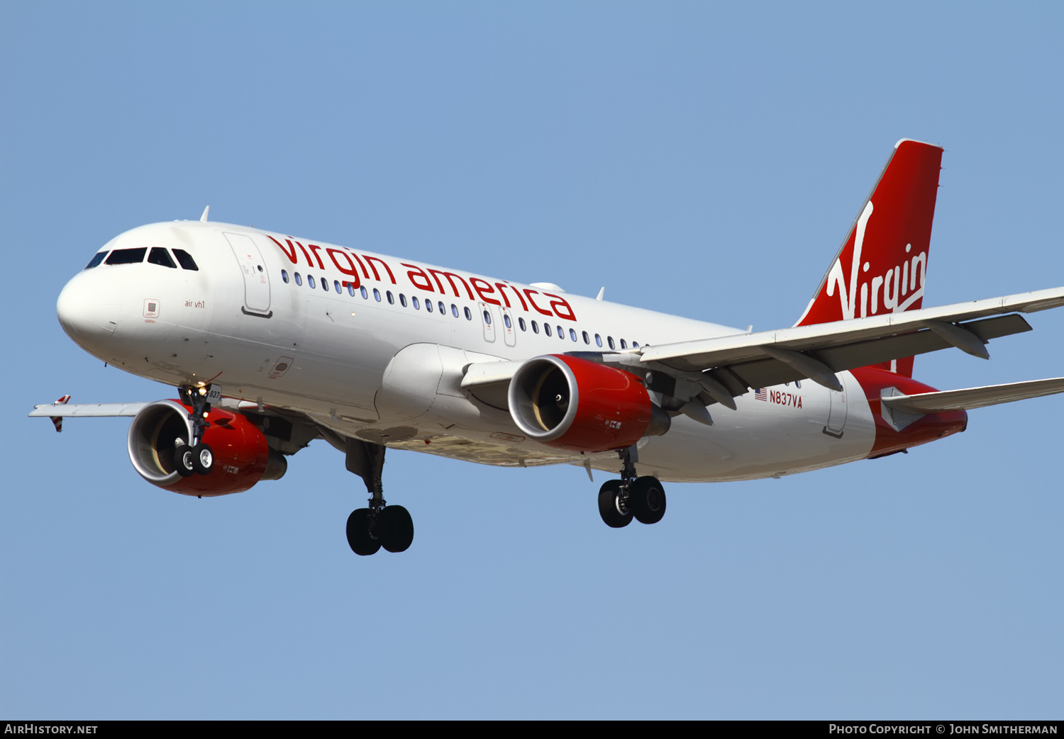 Aircraft Photo of N837VA | Airbus A320-214 | Virgin America | AirHistory.net #399867
