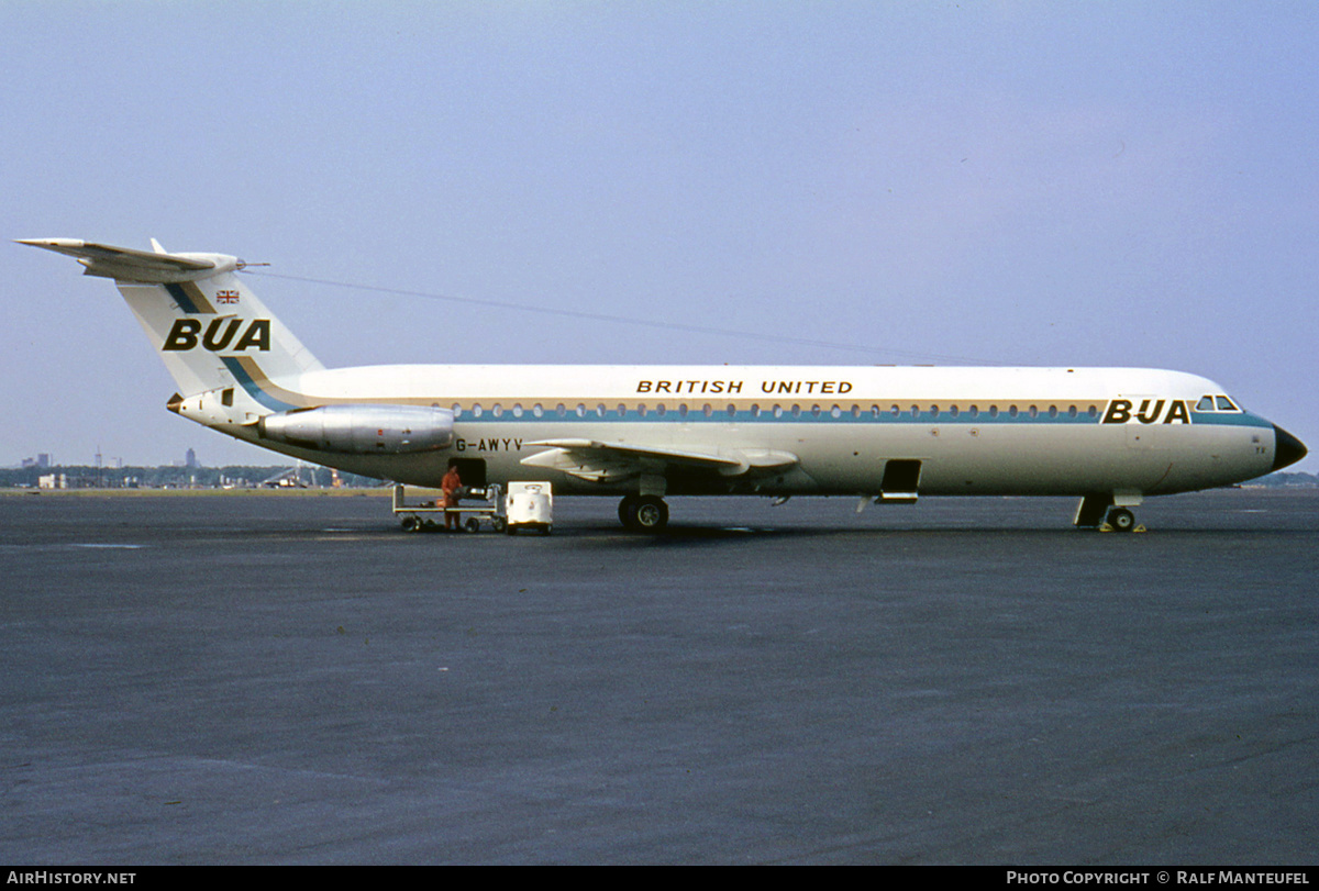 Aircraft Photo of G-AWYV | BAC 111-501EX One-Eleven | British United Airways - BUA | AirHistory.net #399903