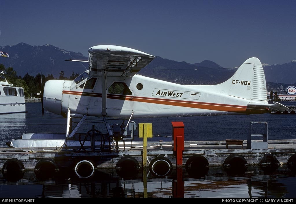 Aircraft Photo of CF-RQW | De Havilland Canada DHC-2 Beaver Mk1 | AirWest Airlines | AirHistory.net #399926