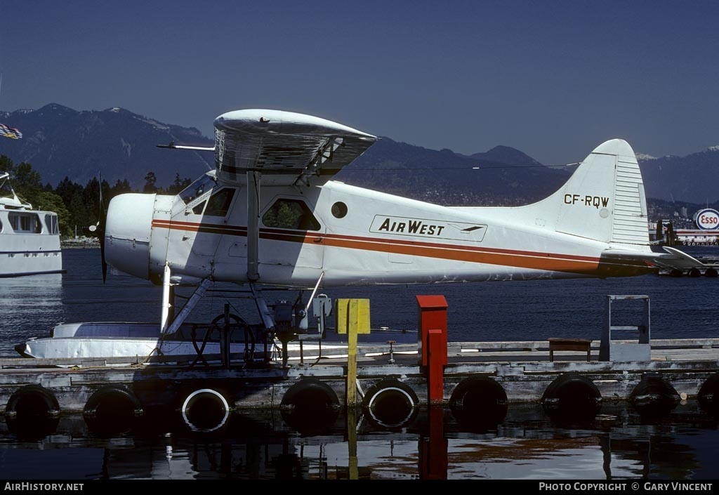 Aircraft Photo of CF-RQW | De Havilland Canada DHC-2 Beaver Mk.1 | AirWest Airlines | AirHistory.net #399926