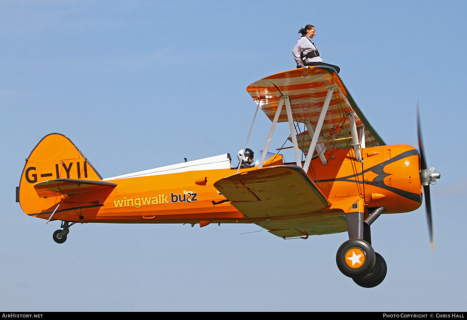 Aircraft Photo of G-IYII | Boeing N2S-3 Kaydet (B75N1) | Wingwalk Buzz | AirHistory.net #399982