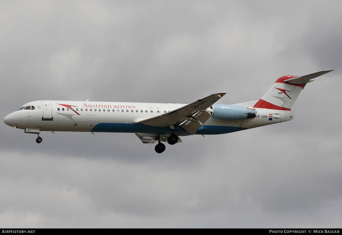 Aircraft Photo of OE-LVH | Fokker 100 (F28-0100) | Austrian Arrows | AirHistory.net #400002