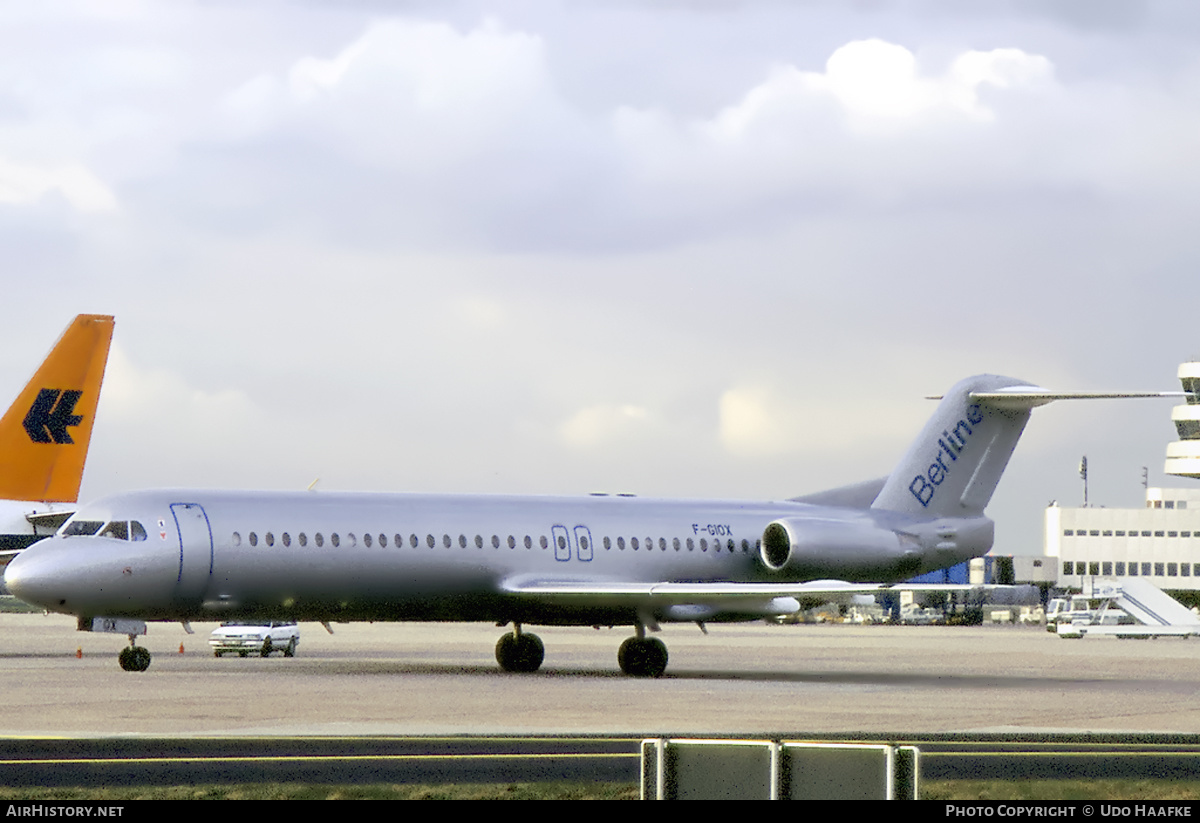 Aircraft Photo of F-GIOX | Fokker 100 (F28-0100) | BerLine | AirHistory.net #400032