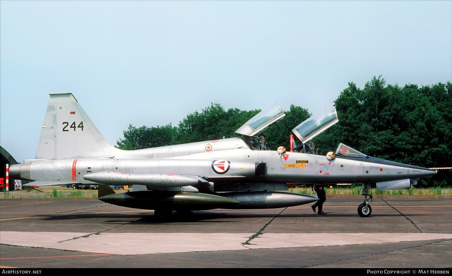Aircraft Photo of 244 | Northrop F-5B Freedom Fighter | Norway - Air Force | AirHistory.net #400051