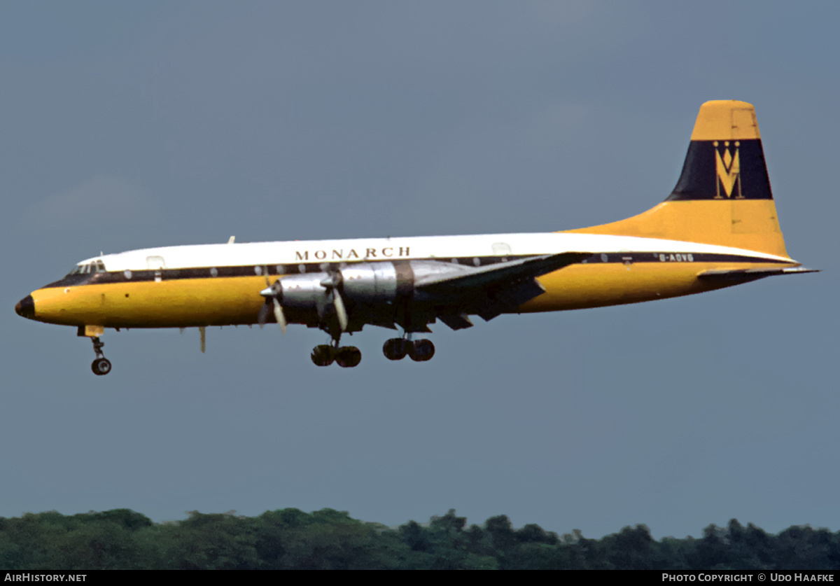 Aircraft Photo of G-AOVG | Bristol 175 Britannia 312 | Monarch Airlines | AirHistory.net #400229