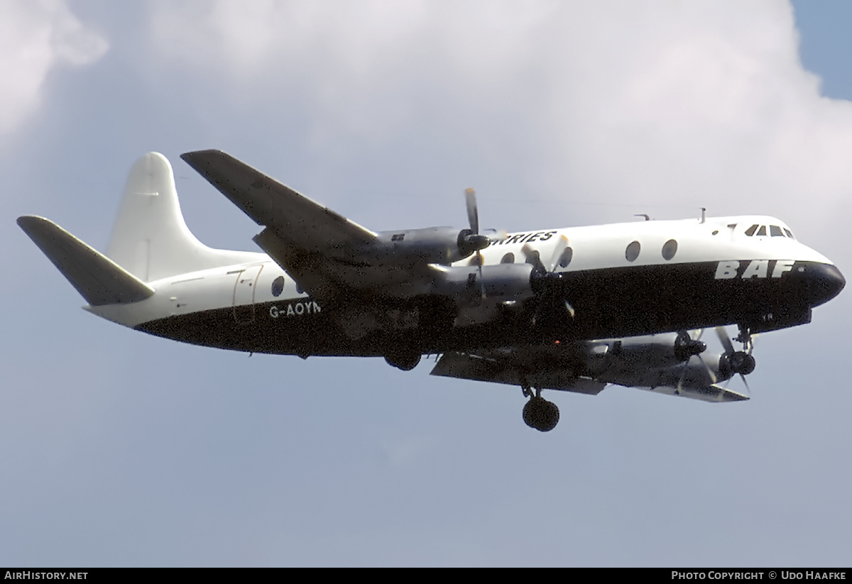 Aircraft Photo of G-AOYN | Vickers 806 Viscount | British Air Ferries - BAF | AirHistory.net #400237