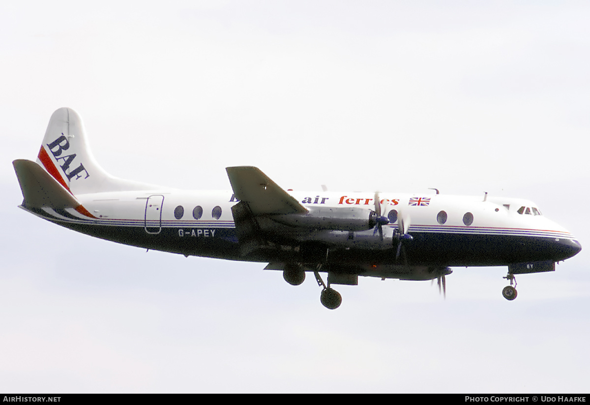 Aircraft Photo of G-APEY | Vickers 806 Viscount | British Air Ferries - BAF | AirHistory.net #400239