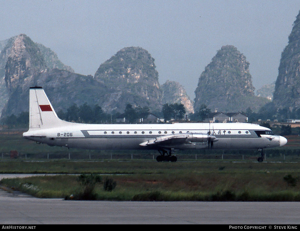 Aircraft Photo of B-206 | Ilyushin Il-18B | CAAC - Civil Aviation Administration of China | AirHistory.net #400325