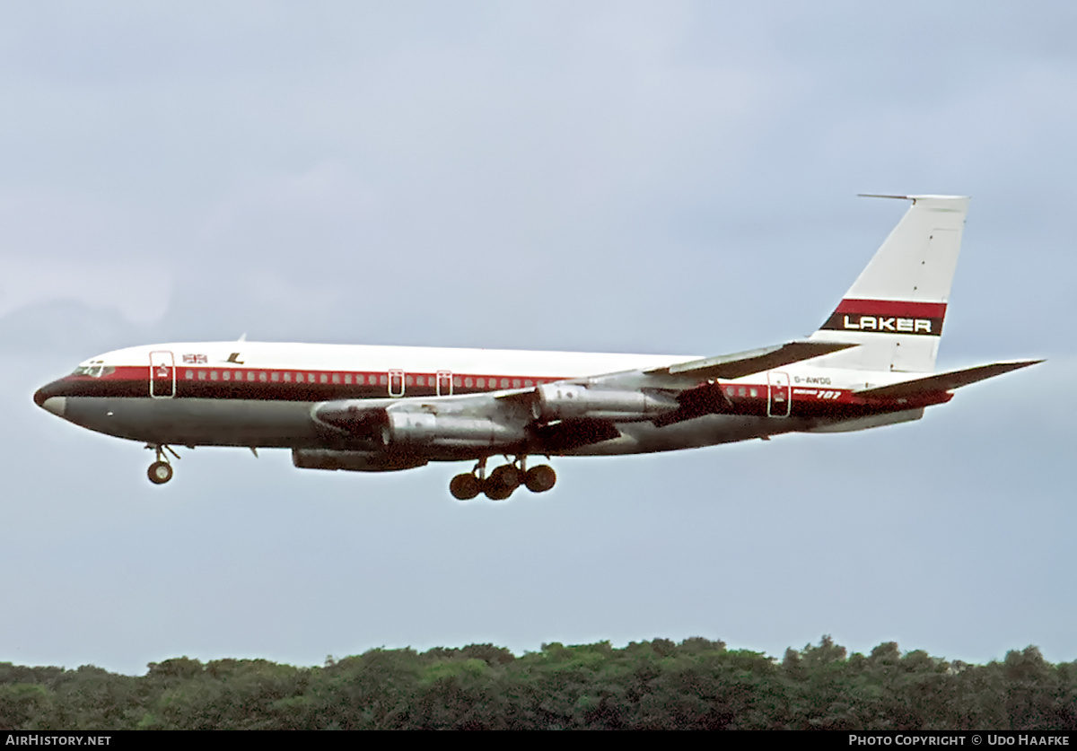 Aircraft Photo of G-AWDG | Boeing 707-138B | Laker Airways | AirHistory.net #400336