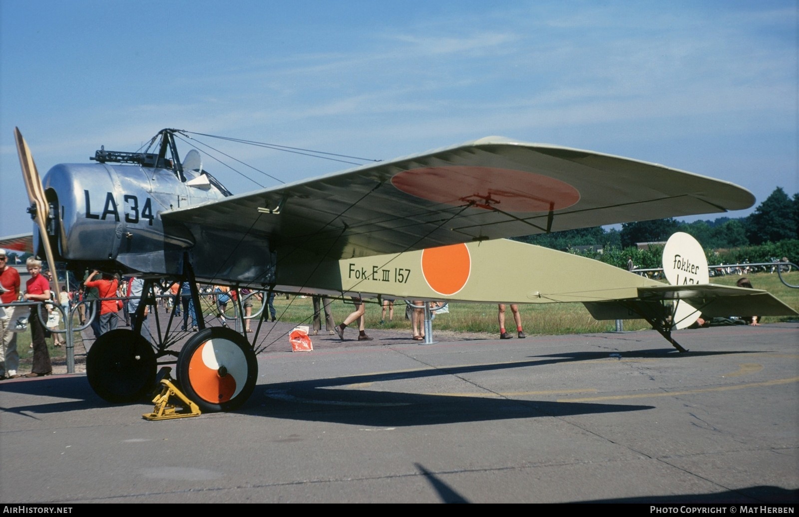 Aircraft Photo of G-AVJO / 422/15 | Fokker E.III Eindecker Replica | Netherlands - Air Force | AirHistory.net #400353
