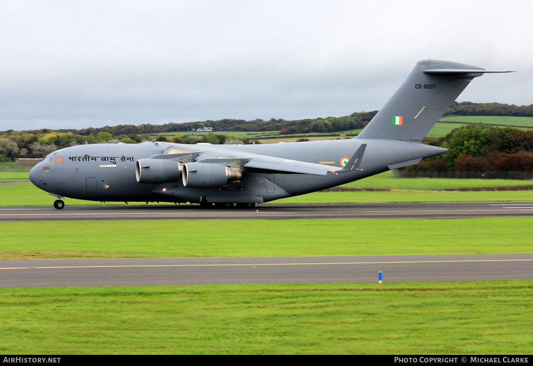 Aircraft Photo of CB-8007 | Boeing C-17A Globemaster III | India - Air Force | AirHistory.net #400381