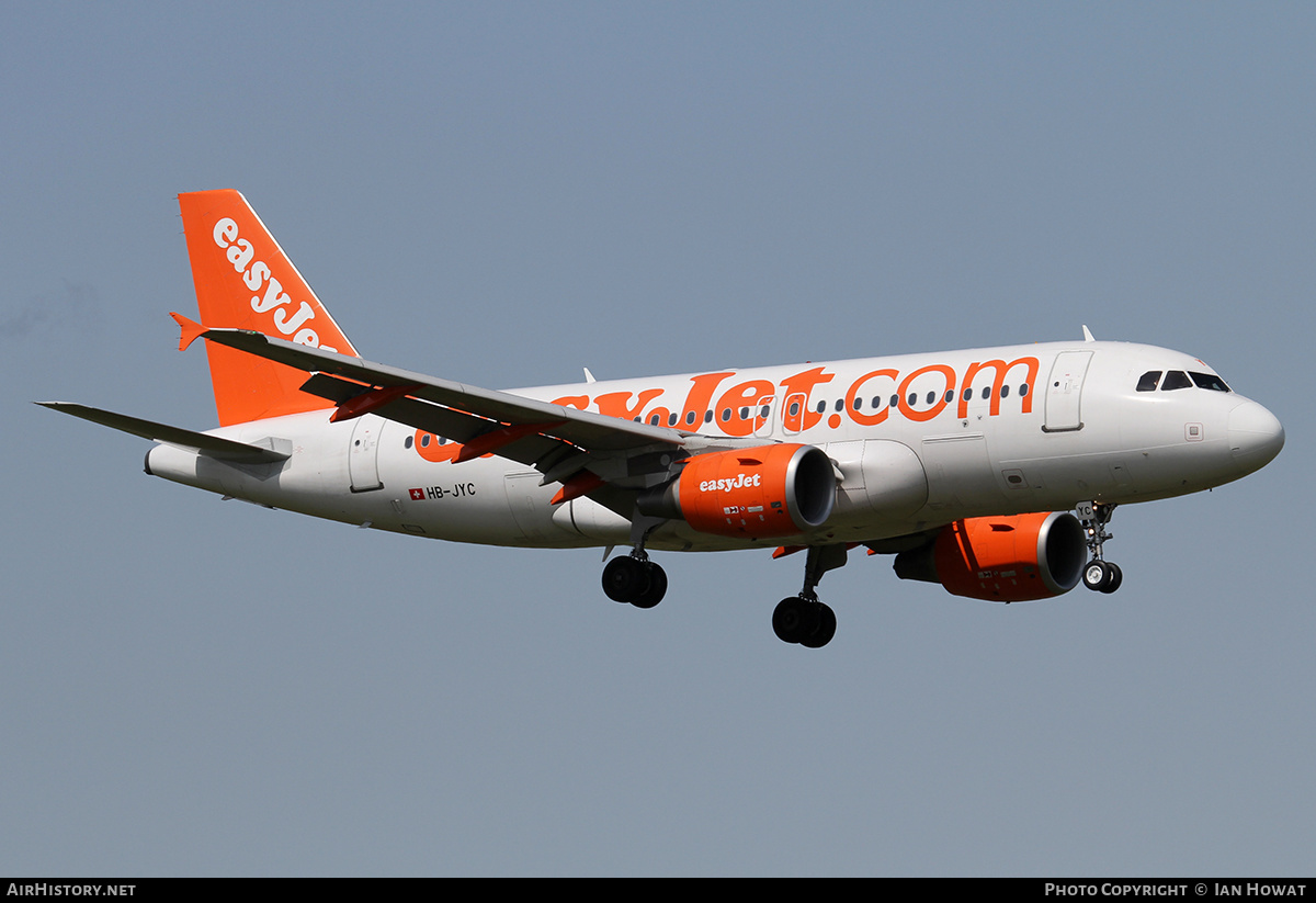 Aircraft Photo of HB-JYC | Airbus A319-111 | EasyJet | AirHistory.net #400422