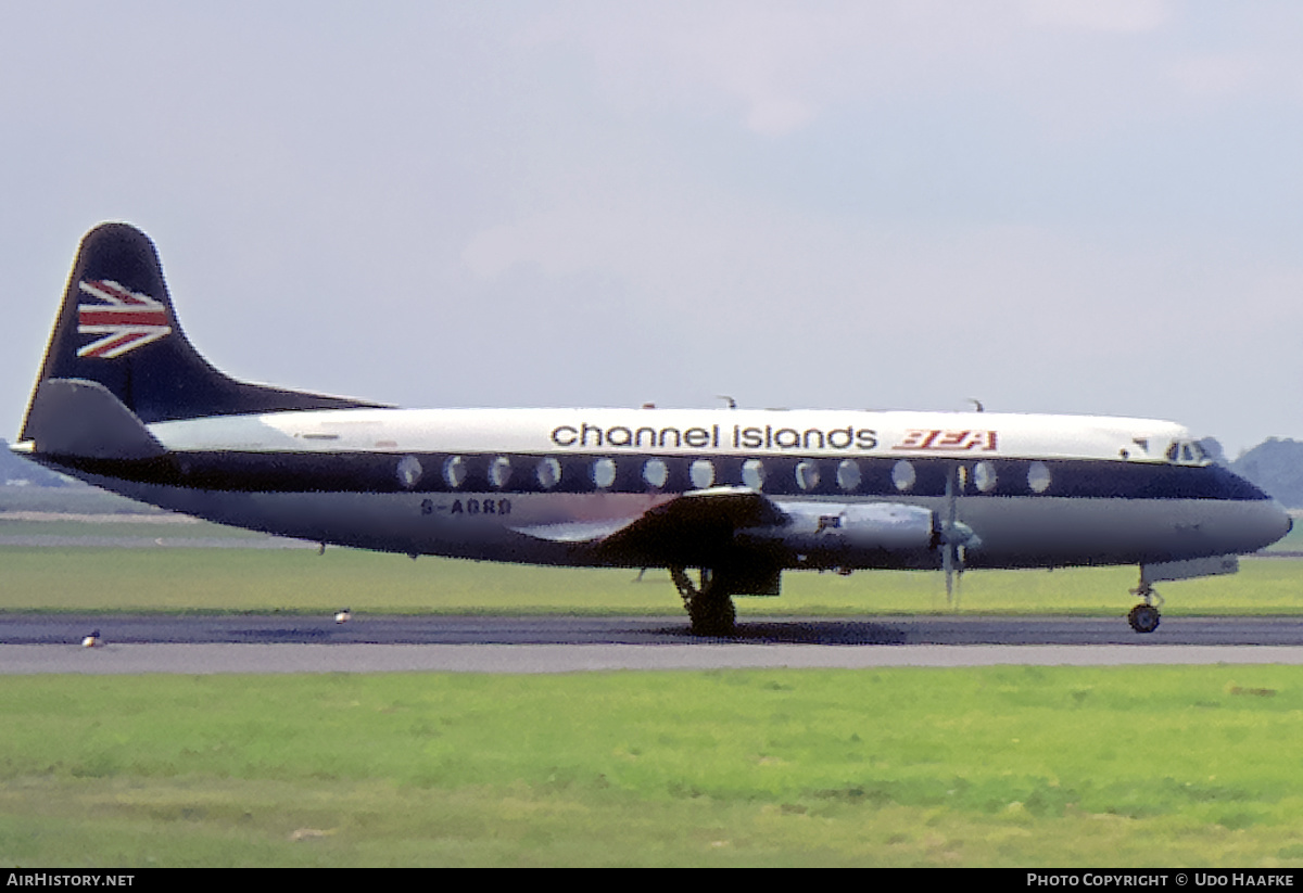 Aircraft Photo of G-AORD | Vickers 802 Viscount | BEA Channel Islands - British European Airways | AirHistory.net #400444