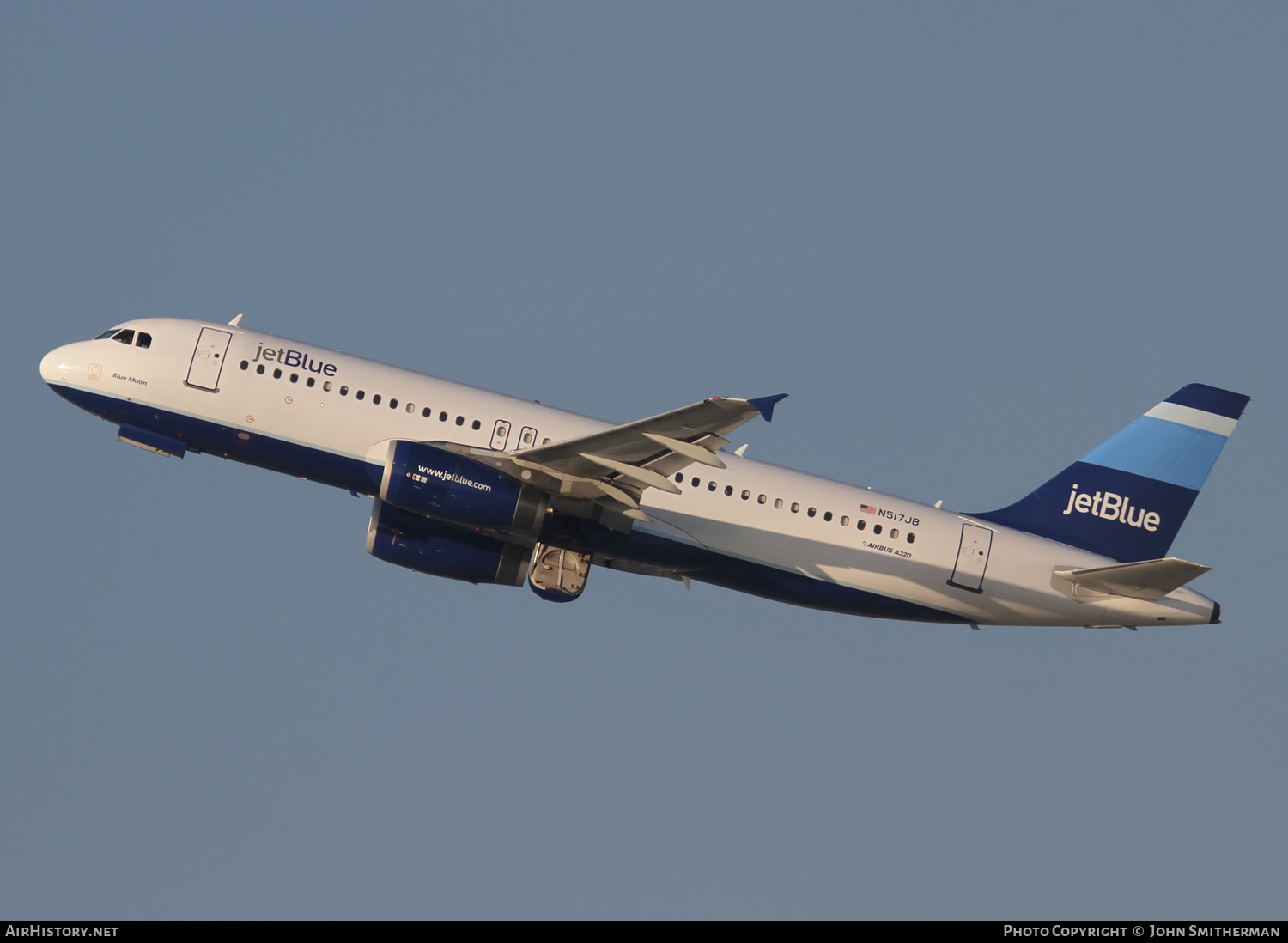 Aircraft Photo of N517JB | Airbus A320-232 | JetBlue Airways | AirHistory.net #400445
