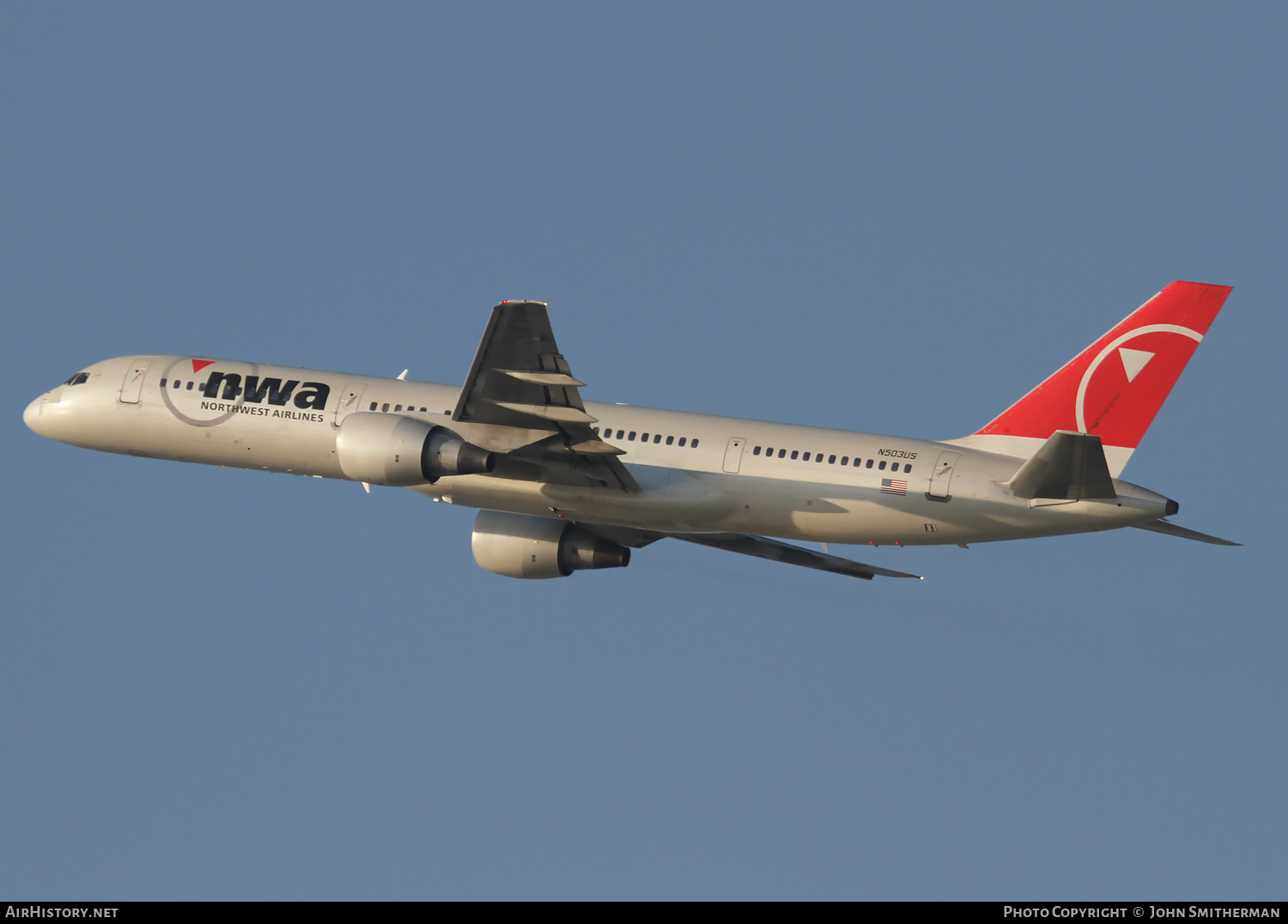 Aircraft Photo of N503US | Boeing 757-251 | Northwest Airlines | AirHistory.net #400449