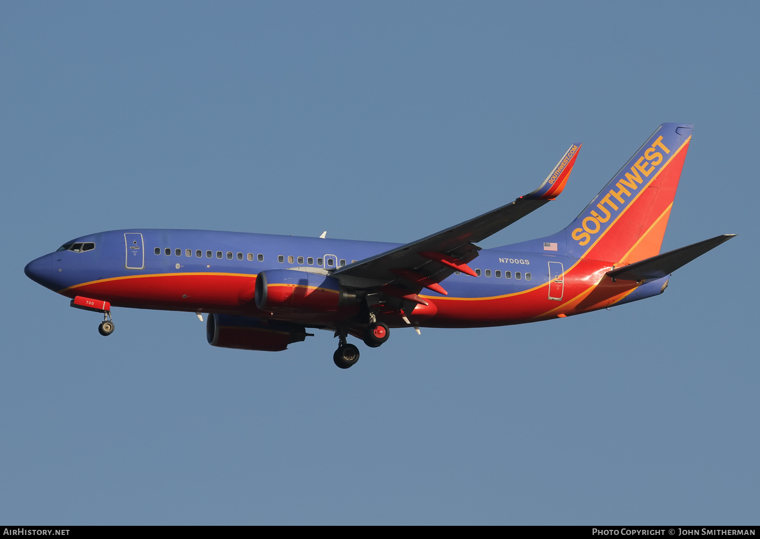 Aircraft Photo of N700GS | Boeing 737-7H4 | Southwest Airlines | AirHistory.net #400465
