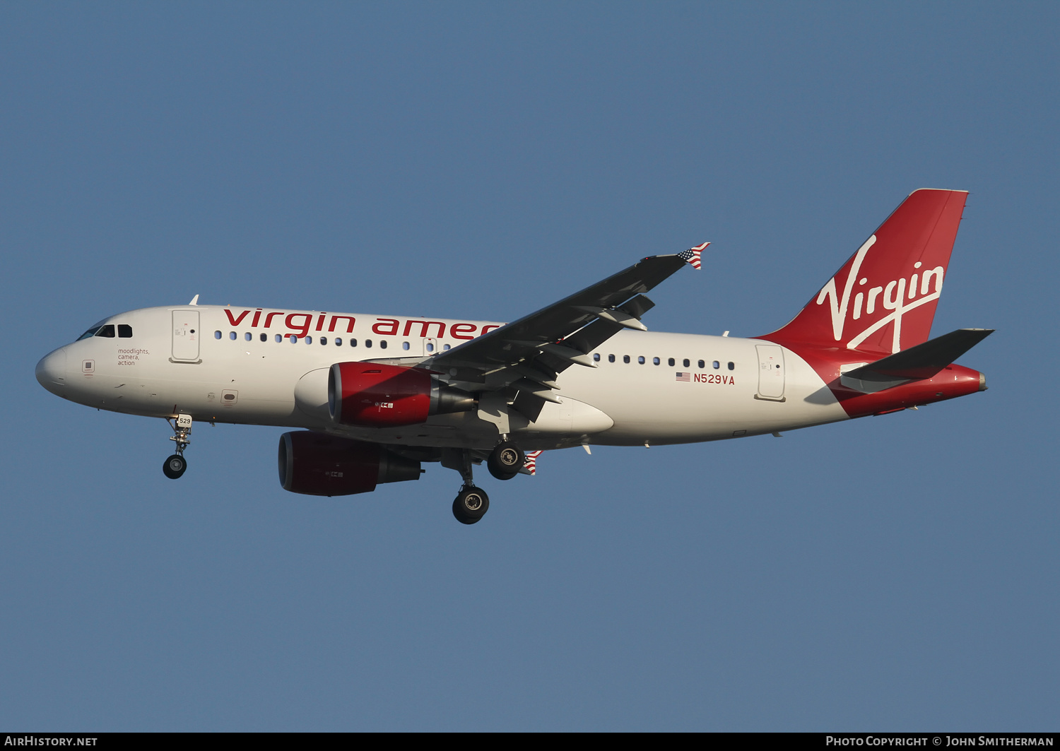 Aircraft Photo of N529VA | Airbus A319-112 | Virgin America | AirHistory.net #400467