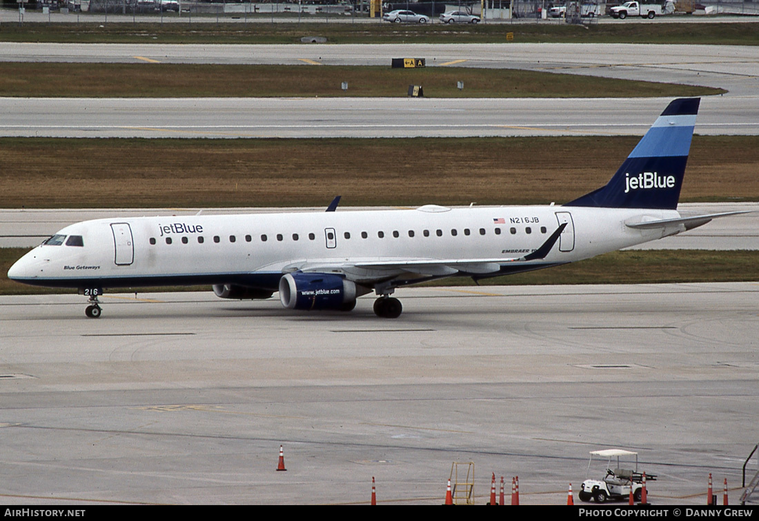 Aircraft Photo of N216JB | Embraer 190AR (ERJ-190-100IGW) | JetBlue Airways | AirHistory.net #400490
