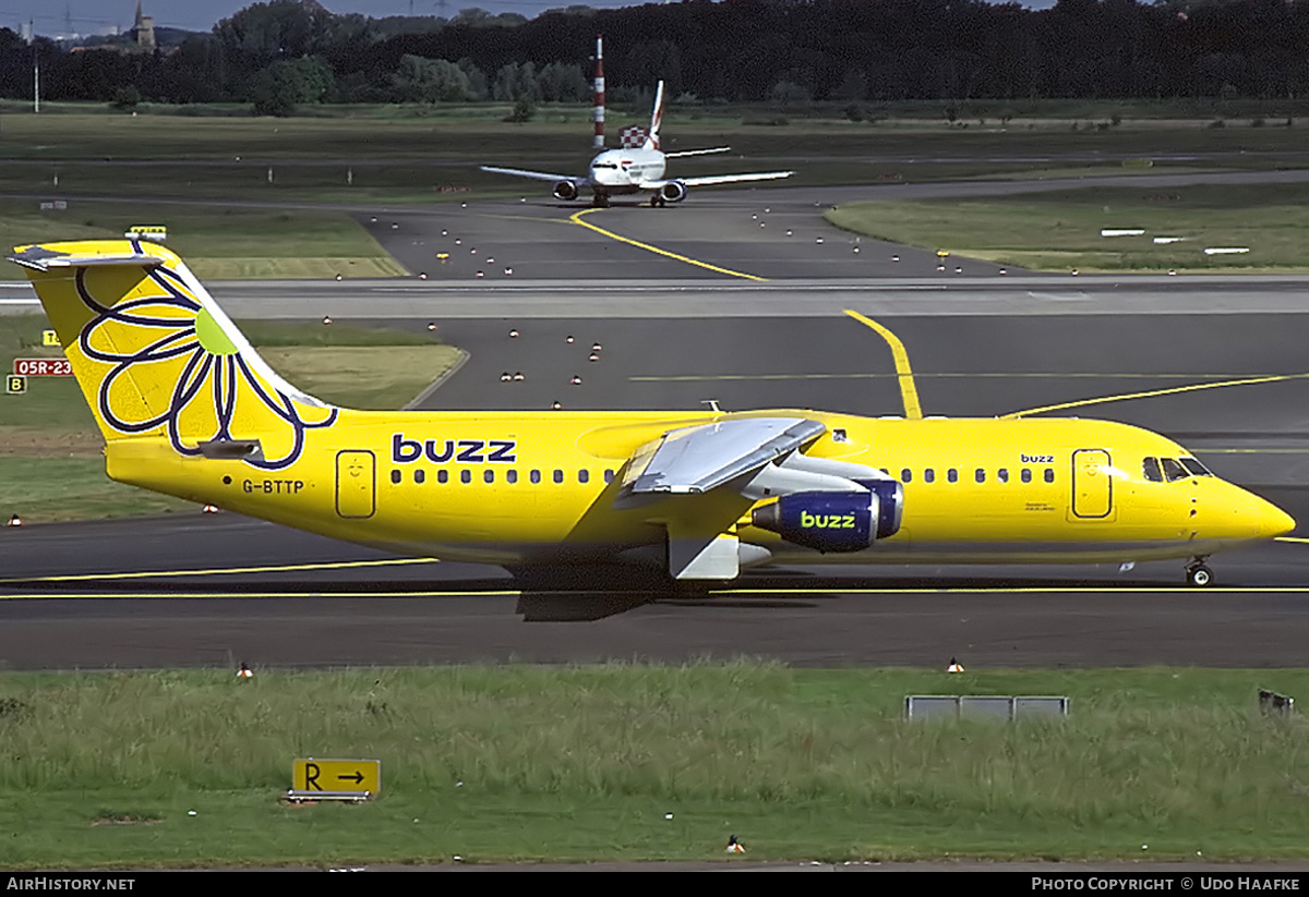 Aircraft Photo of G-BTTP | British Aerospace BAe-146-300 | Buzz | AirHistory.net #400520