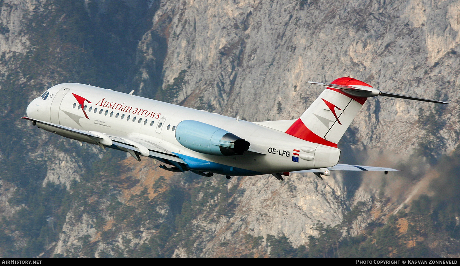 Aircraft Photo of OE-LFG | Fokker 70 (F28-0070) | Austrian Arrows | AirHistory.net #400559