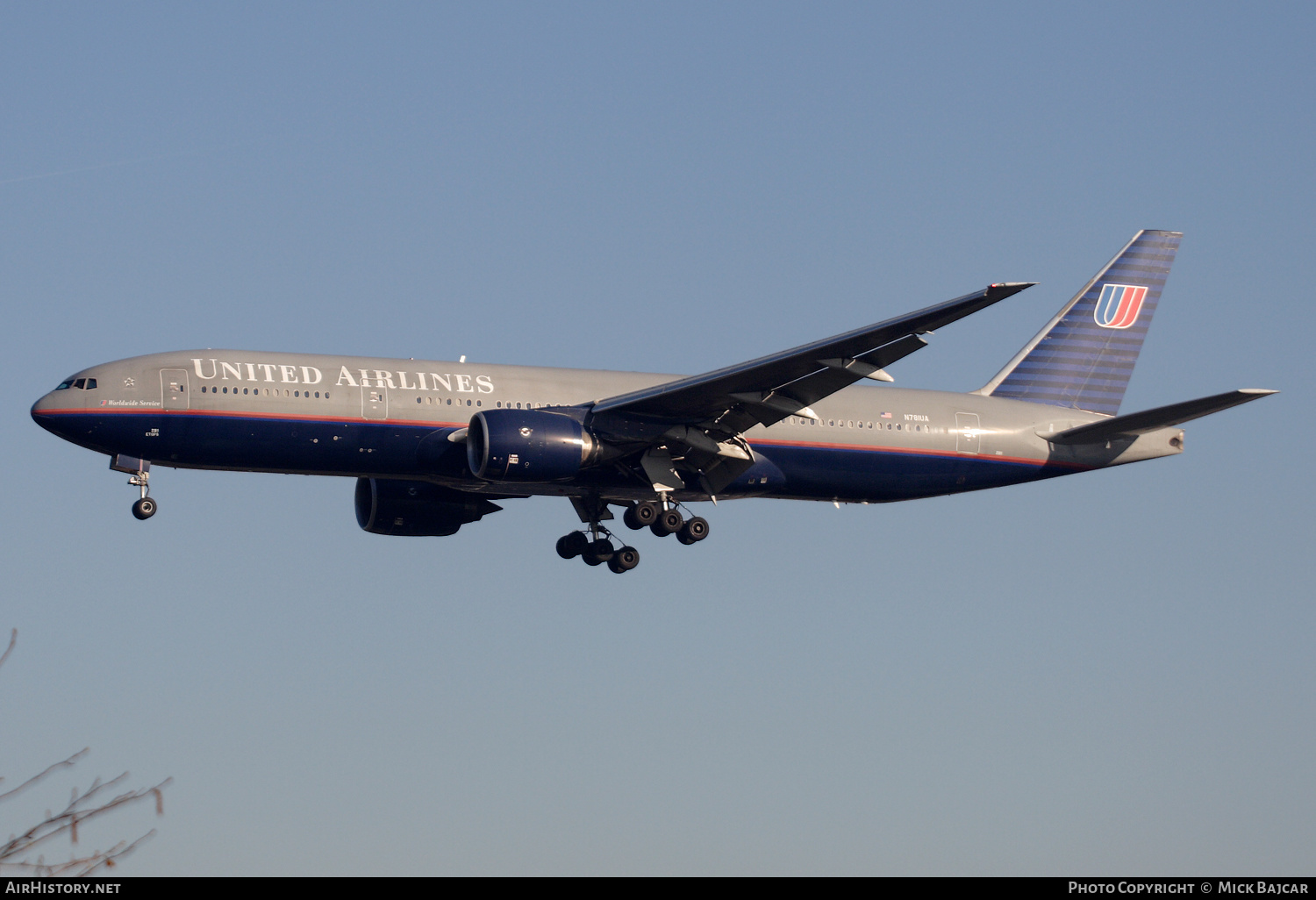 Aircraft Photo of N781UA | Boeing 777-222 | United Airlines | AirHistory.net #400567