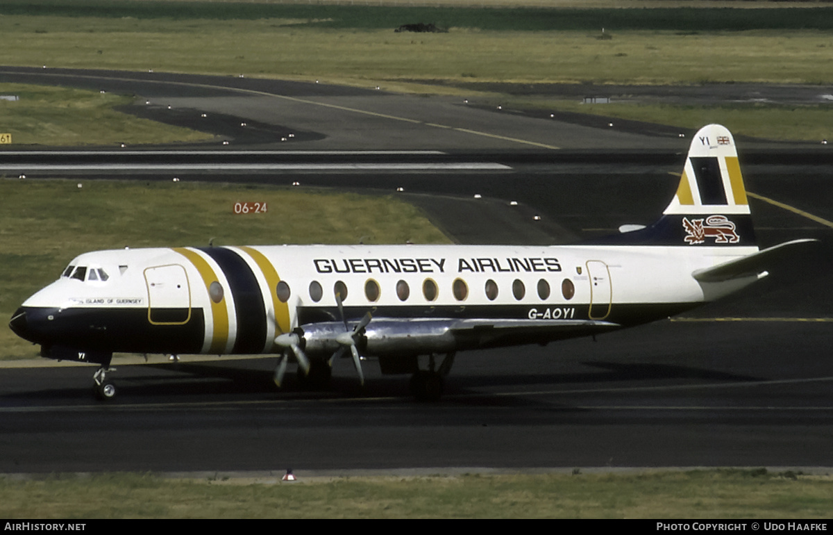 Aircraft Photo of G-AOYI | Vickers 806 Viscount | Guernsey Airlines | AirHistory.net #400574