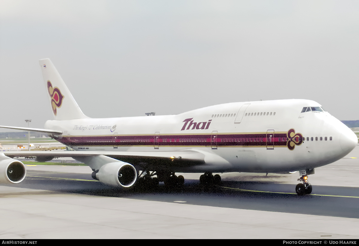Aircraft Photo of HS-TGZ | Boeing 747-4D7 | Thai Airways International | AirHistory.net #400660