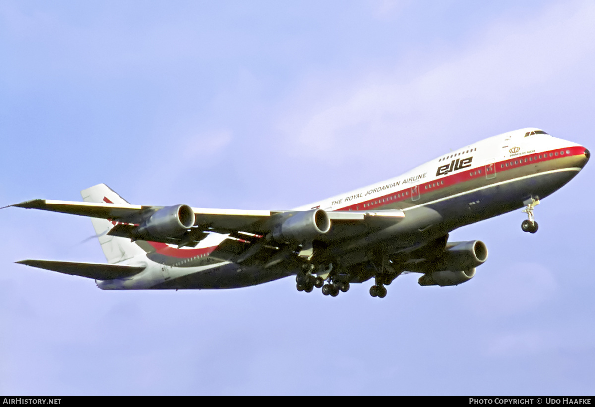 Aircraft Photo of JY-AFB | Boeing 747-2B3BM | Alia - The Royal Jordanian Airline | AirHistory.net #400758