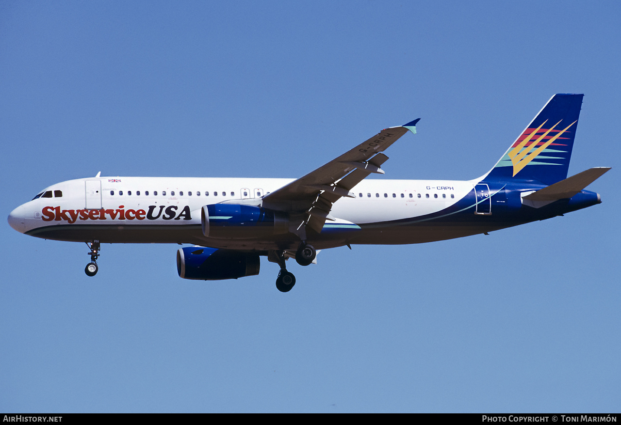 Aircraft Photo of G-CRPH | Airbus A320-231 | Skyservice USA | AirHistory.net #400858