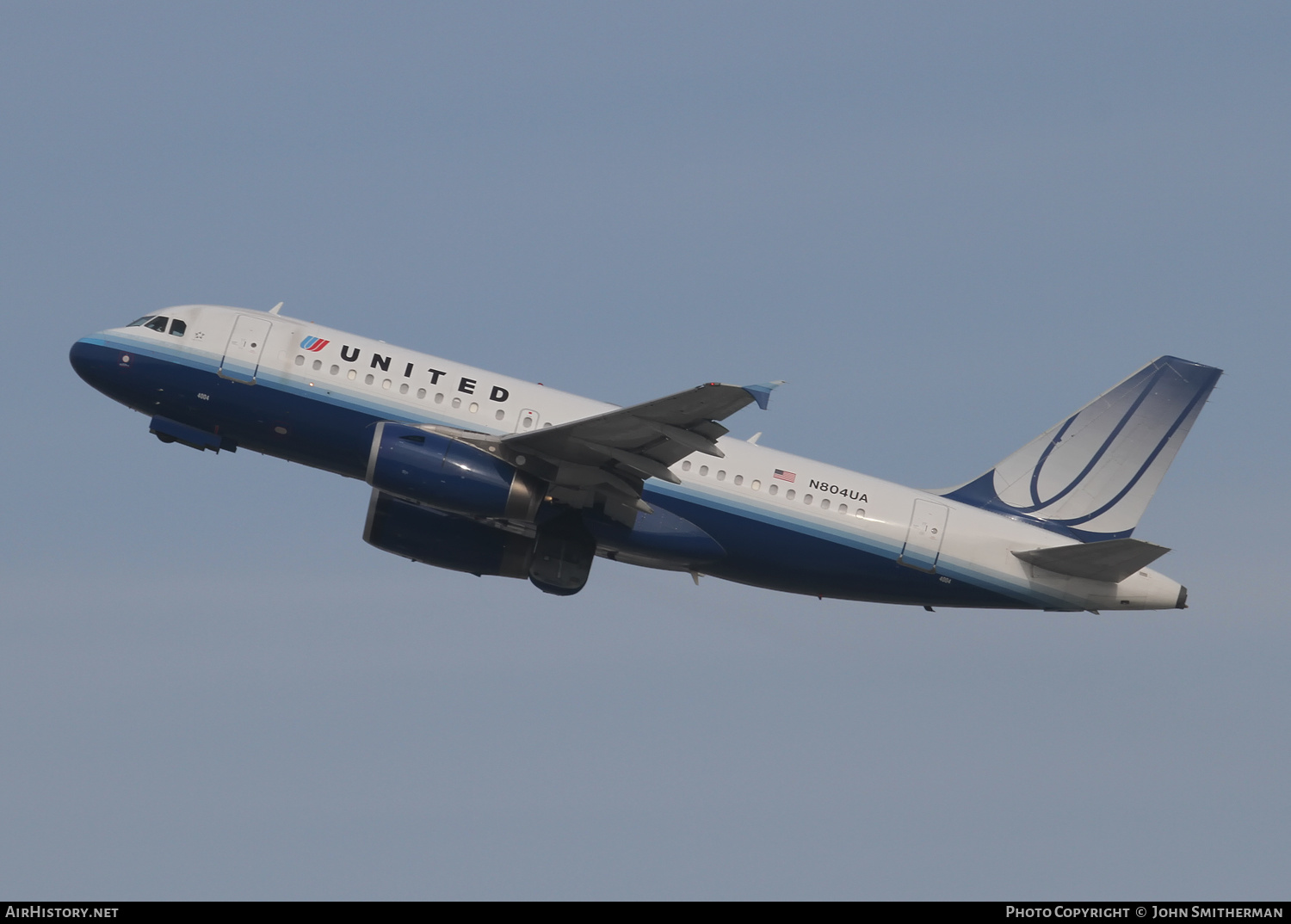 Aircraft Photo of N804UA | Airbus A319-131 | United Airlines | AirHistory.net #400942