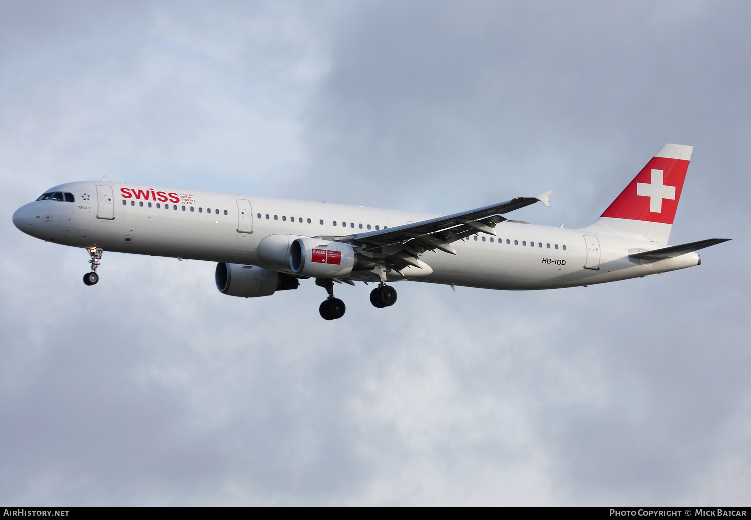 Aircraft Photo of HB-IOD | Airbus A321-111 | Swiss International Air Lines | AirHistory.net #400943